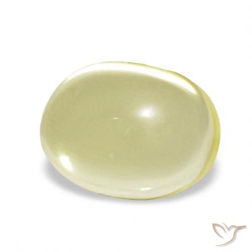 9,17 ctw natürlicher hellgelb Quarz, Oval, Transparent
