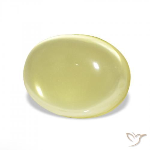 9,17 ctw natürlicher hellgelb Quarz, Oval, Transparent