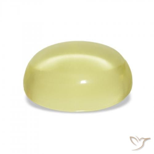 9,17 ctw natürlicher hellgelb Quarz, Oval, Transparent