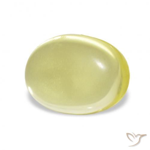 9,17 ctw natürlicher hellgelb Quarz, Oval, Transparent