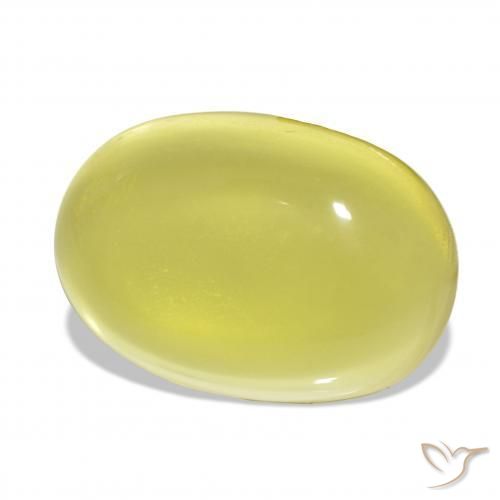 9,17 ctw natürlicher hellgelb Quarz, Oval, Transparent