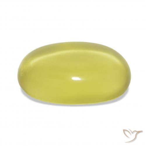 9,17 ctw natürlicher hellgelb Quarz, Oval, Transparent