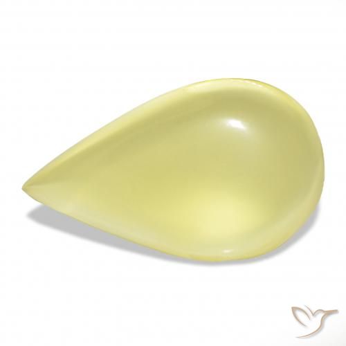 36.18ct hellgelb Quarz, Birnenform, Transparent