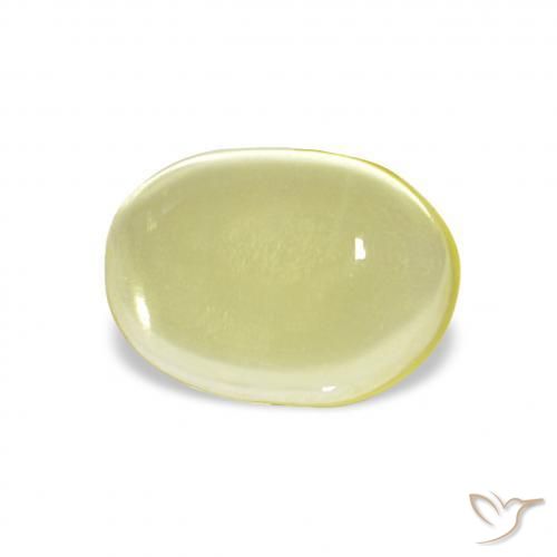 9,17 ctw natürlicher hellgelb Quarz, Oval, Transparent