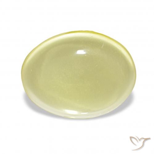 6.50ct hellgelb Quarz, Oval, Transparent