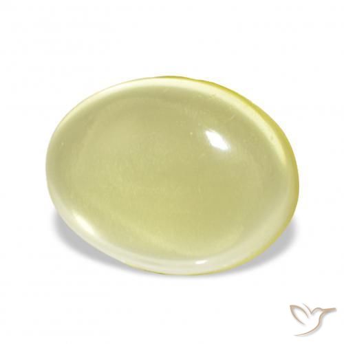 9,17 ctw natürlicher hellgelb Quarz, Oval, Transparent