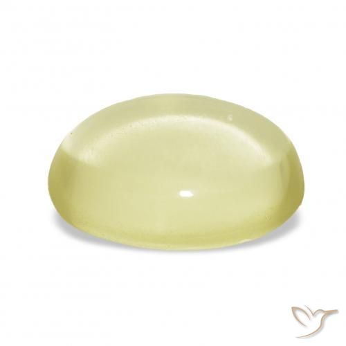 9,17 ctw natürlicher hellgelb Quarz, Oval, Transparent