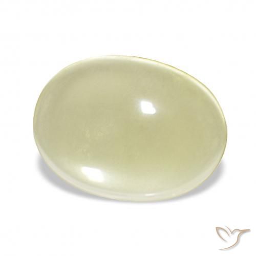 9,17 ctw natürlicher Blasses Cremegelb Quarz, Oval, Transparent