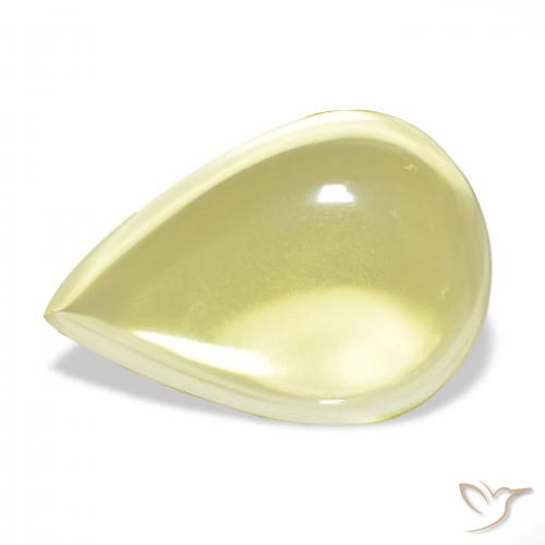 52.29ct hellgelb Quarz, Birnenform, Transparent