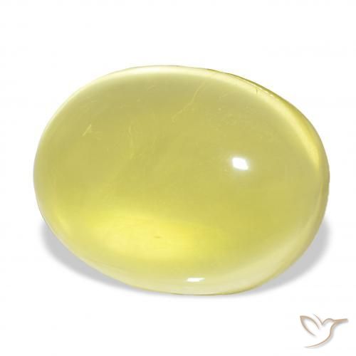 9,17 ctw natürlicher hellgelb Quarz, Oval, Transparent