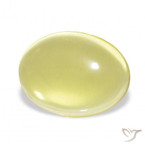 9,17 ctw natürlicher hellgelb Quarz, Oval, Transparent