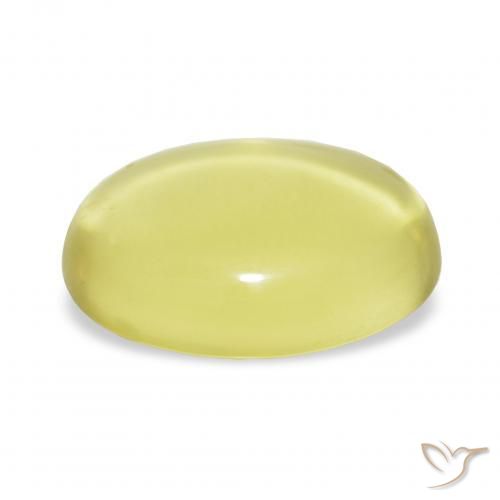 9,17 ctw natürlicher hellgelb Quarz, Oval, Transparent