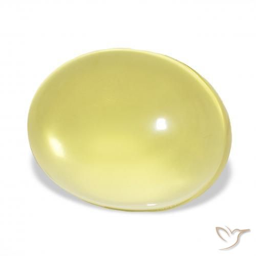 9,17 ctw natürlicher hellgelb Quarz, Oval, Transparent
