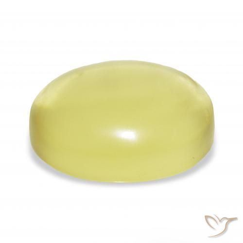 9,17 ctw natürlicher hellgelb Quarz, Oval, Transparent