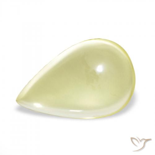 11.15ct hellgelb Quarz, Birnenform, Transparent