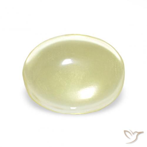 4.10ct hellgelb Quarz, Oval, Transparent