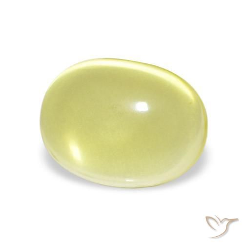 9,17 ctw natürlicher hellgelb Quarz, Oval, Transparent