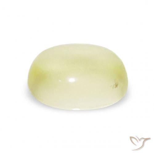 9,17 ctw natürlicher Blasses Cremegelb Quarz, Oval, Transparent