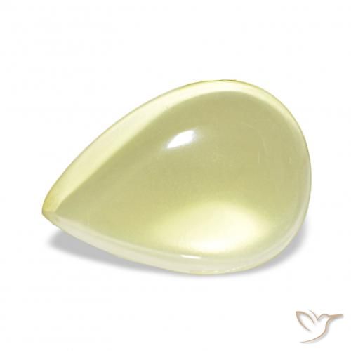 8.66ct Helles Ananasgelb Quarz, Birnenform, Transparent