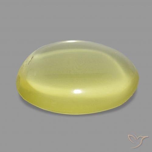 9,17 ctw natürlicher hellgelb Quarz, Oval, Transparent