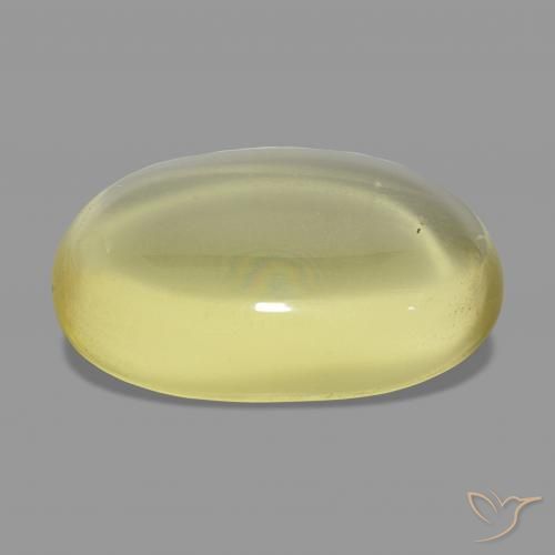 9,17 ctw natürlicher hellgelb Quarz, Oval, Transparent