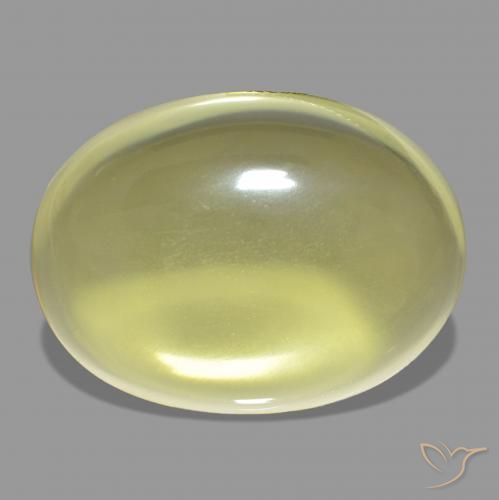 9,17 ctw natürlicher hellgelb Quarz, Oval, Transparent
