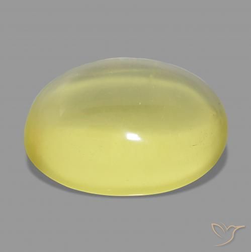 9,17 ctw natürlicher hellgelb Quarz, Oval, Transparent