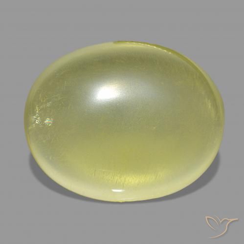 35.67ct Ananas Gelb Quarz, Oval, Transparent