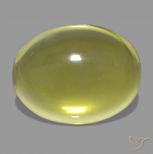 50.35ct Mittelgelb Quarz, Oval, Transparent