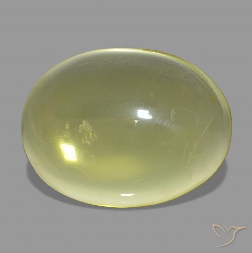 9,17 ctw natürlicher hellgelb Quarz, Oval, Transparent