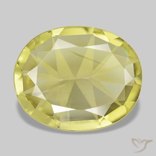 4,34 ctw natürlicher gelber Quarz, Oval Schliff, VVS