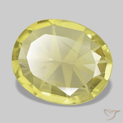 4,34 ctw natürlicher gelber Quarz, Oval Schliff, VVS