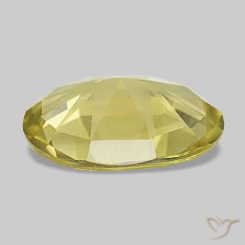 4,34 ctw natürlicher gelber Quarz, Oval Schliff, VVS