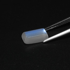 9,17 ctw natürlicher Weiß Regenbogenmondstein, Transparent, Transparent / Lichtdurchlässig