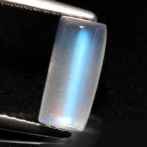 9,17 ctw natürlicher Weiß Regenbogenmondstein, Transparent, Transparent / Lichtdurchlässig