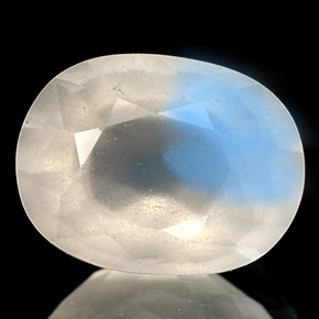 1,69 ctw natürlicher blauer Regenbogen-Mondstein, Transparent, Transparent / Lichtdurchlässig