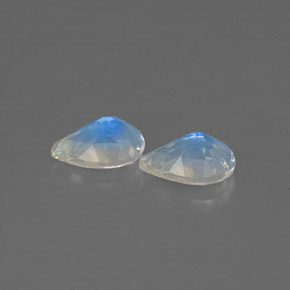  ct natürliche weißer Regenbogen-Mondstein-Edelsteine, Transparent, Transparent / Lichtdurchlässig