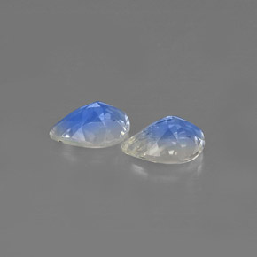  ct natürliche weißer Regenbogen-Mondstein-Edelsteine, Transparent, Transparent / Lichtdurchlässig