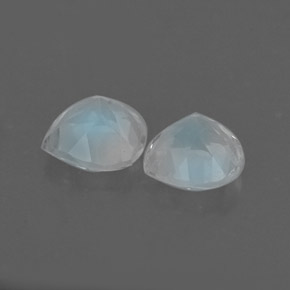  ct natürliche weißer Regenbogen-Mondstein-Edelsteine, Birnenform, VS