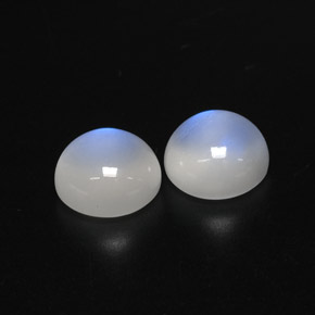  ct natürliche weißer Regenbogen-Mondstein-Edelsteine, Transparent, Transparent / Lichtdurchlässig