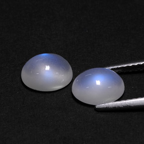  ct natürliche weißer Regenbogen-Mondstein-Edelsteine, Transparent, Transparent / Lichtdurchlässig
