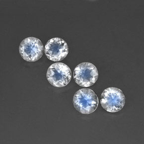  ct natürliche Blau-weiß Regenbogenmondstein-Edelsteine, Transparent, Transparent / Lichtdurchlässig