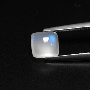 1,08 ctw natürlicher weißer Regenbogen-Mondstein, Transparent, Transparent / Lichtdurchlässig