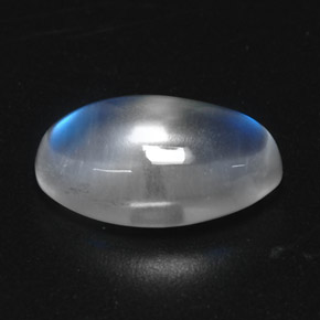 2,88 ctw natürlicher weißer Regenbogen-Mondstein, Oval Schliff, Transparent
