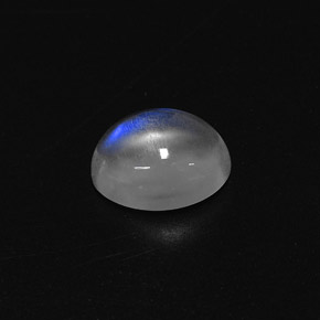 2,78 ctw natürlicher weißer Regenbogen-Mondstein, Oval Schliff, Transparent