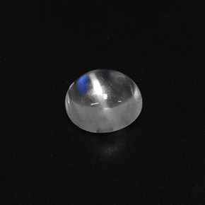 2,34 ctw natürlicher weißer Regenbogen-Mondstein, Oval Schliff, Transparent