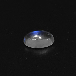 1,50 ctw natürlicher weißer Regenbogen-Mondstein, Oval Schliff, Transparent