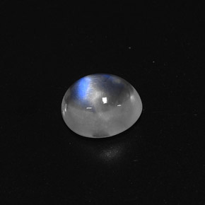 2,42 ctw natürlicher weißer Regenbogen-Mondstein, Oval Schliff, Transparent