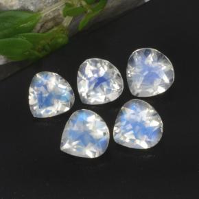 1,89 ct natürliche weißer Regenbogen-Mondstein-Edelsteine, Birnenform, Transparent