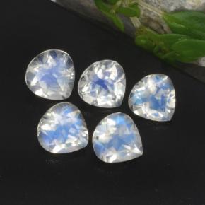 1,89 ct natürliche weißer Regenbogen-Mondstein-Edelsteine, Birnenform, Transparent